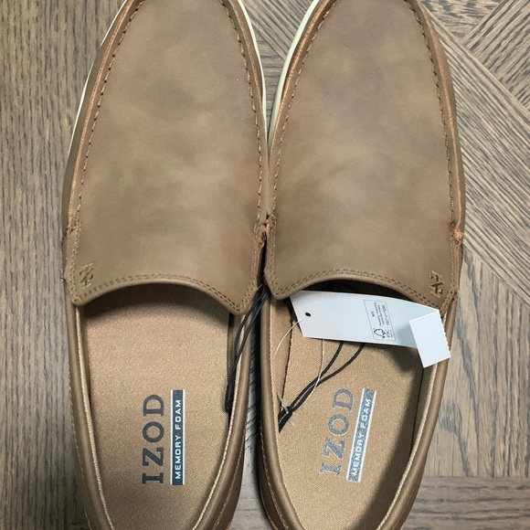 Izod Men's Tan Slip-On Loafers - Picture 1 of 4